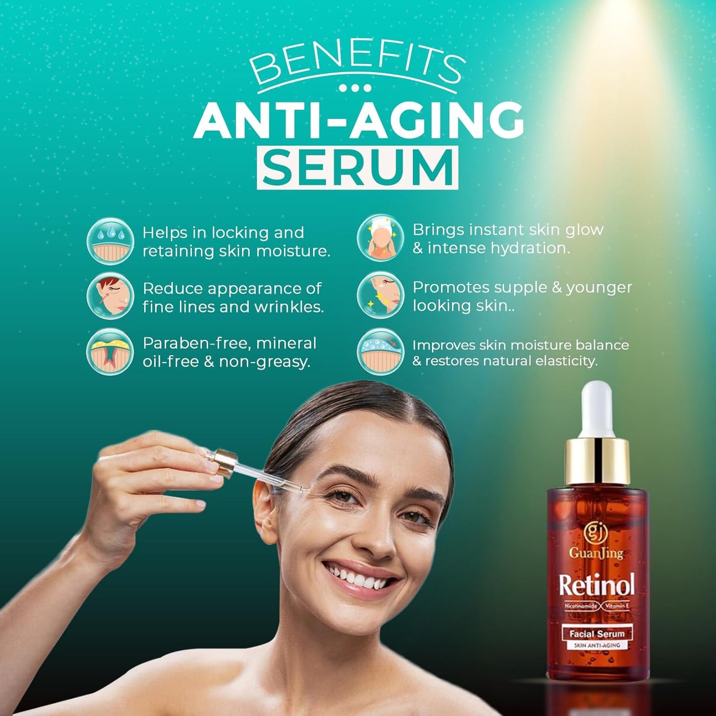 GuanJing Brightening  skin anti aging nicotinamide face serum retinol facial serum